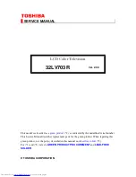 Preview for 1 page of Toshiba 32LV703R Service Manual