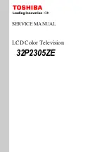 Preview for 1 page of Toshiba 32P2305ZE Service Manual