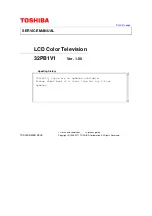 Toshiba 32PB1V1 Service Manual preview