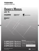 Toshiba 32PX200 series Owner'S Manual предпросмотр