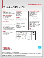 Preview for 2 page of Toshiba 32SL410U Brochure