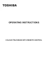 Preview for 1 page of Toshiba 32W1665DG Operating Instructions Manual