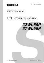 Preview for 1 page of Toshiba 32WL56P Service Manual