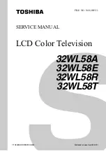 Предварительный просмотр 1 страницы Toshiba 32WL58A Service Manual