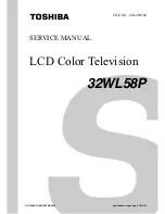 Preview for 1 page of Toshiba 32WL58P Service Manual