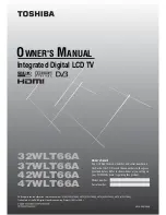 Toshiba 32WLT66A Owner'S Manual предпросмотр