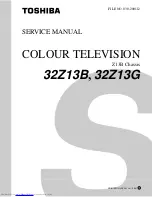 Toshiba 32Z13B Service Manual preview