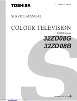 Preview for 1 page of Toshiba 32ZD08B Service Manual