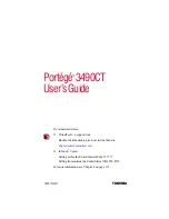 Предварительный просмотр 1 страницы Toshiba 3490CT - Portege - PIII 700 MHz User Manual