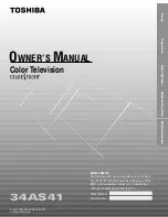 Toshiba 34AS41 Owner'S Manual preview