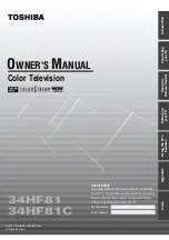 Toshiba 34HF81 Owner'S Manual preview