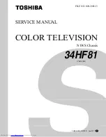 Предварительный просмотр 1 страницы Toshiba 34HF81 Service Manual