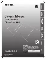 Предварительный просмотр 1 страницы Toshiba 34HF83 Owner'S Manual