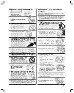 Preview for 3 page of Toshiba 34HF83 Owner'S Manual