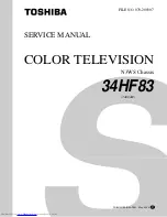 Предварительный просмотр 1 страницы Toshiba 34HF83 Service Manual