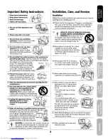 Preview for 3 page of Toshiba 34HF85 - 34" CRT TV Owner'S Manual