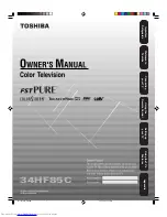 Toshiba 34HF85C Owner'S Manual preview