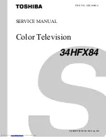 Предварительный просмотр 1 страницы Toshiba 34HFX84 Service Manual