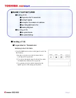 Preview for 3 page of Toshiba 352/452 User Manual