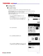 Preview for 15 page of Toshiba 352/452 User Manual