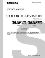 Preview for 1 page of Toshiba 36AF53 Service Manual