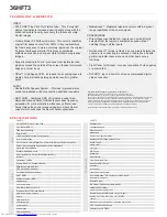 Preview for 2 page of Toshiba 36HF73 Specifications