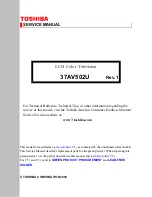 Toshiba 37AV502U - 37" LCD TV Service Manual предпросмотр