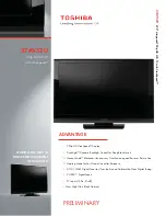 Preview for 1 page of Toshiba 37AV52U - 37" LCD TV Specifications