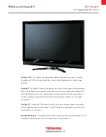 Toshiba 37HL67 - 37" LCD TV Specifications preview