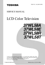 Предварительный просмотр 1 страницы Toshiba 37WL58A Service Manual