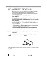 Preview for 4 page of Toshiba 3990 - SD DVD Player Owner'S Manual