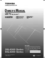 Toshiba 39L4300 Series Owner'S Manual preview