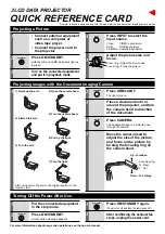 Предварительный просмотр 1 страницы Toshiba 3LCD Quick Reference Card