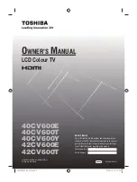 Toshiba 40CV600E Owner'S Manual предпросмотр