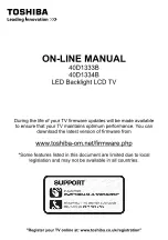 Toshiba 40D1333B Online Manual preview