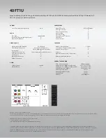 Предварительный просмотр 2 страницы Toshiba 40FT1U Specifications