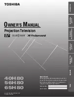 Toshiba 40H80 Owner'S Manual preview