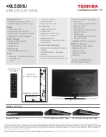 Preview for 2 page of Toshiba 40L5200U Specifications