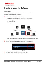 Preview for 1 page of Toshiba 40RL938G How To Upgrade The Software