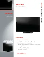 Preview for 1 page of Toshiba 40RV525R - 40" LCD TV Specifications