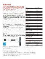 Preview for 2 page of Toshiba 40RV525R - 40" LCD TV Specifications