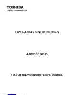 Toshiba 40S3653DB Operating Instructions Manual preview