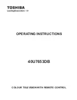 Toshiba 40U7653DB Operating Instructions Manual preview