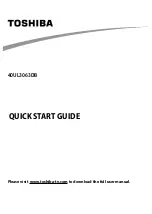 Toshiba 40UL3063DB Quick Start Manual preview