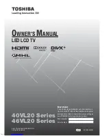 Preview for 1 page of Toshiba 40VL20 Series Owner'S Manual