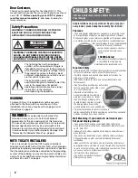 Предварительный просмотр 2 страницы Toshiba 40XV648U - 40" LCD TV Owner'S Manual