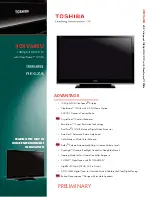 Предварительный просмотр 1 страницы Toshiba 40XV648U - 40" LCD TV Specifications