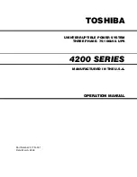 Preview for 1 page of Toshiba 4200 series Operation Manual