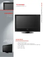 Предварительный просмотр 1 страницы Toshiba 42AV500 Specifications