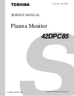 Preview for 1 page of Toshiba 42DPC85 Service Manual